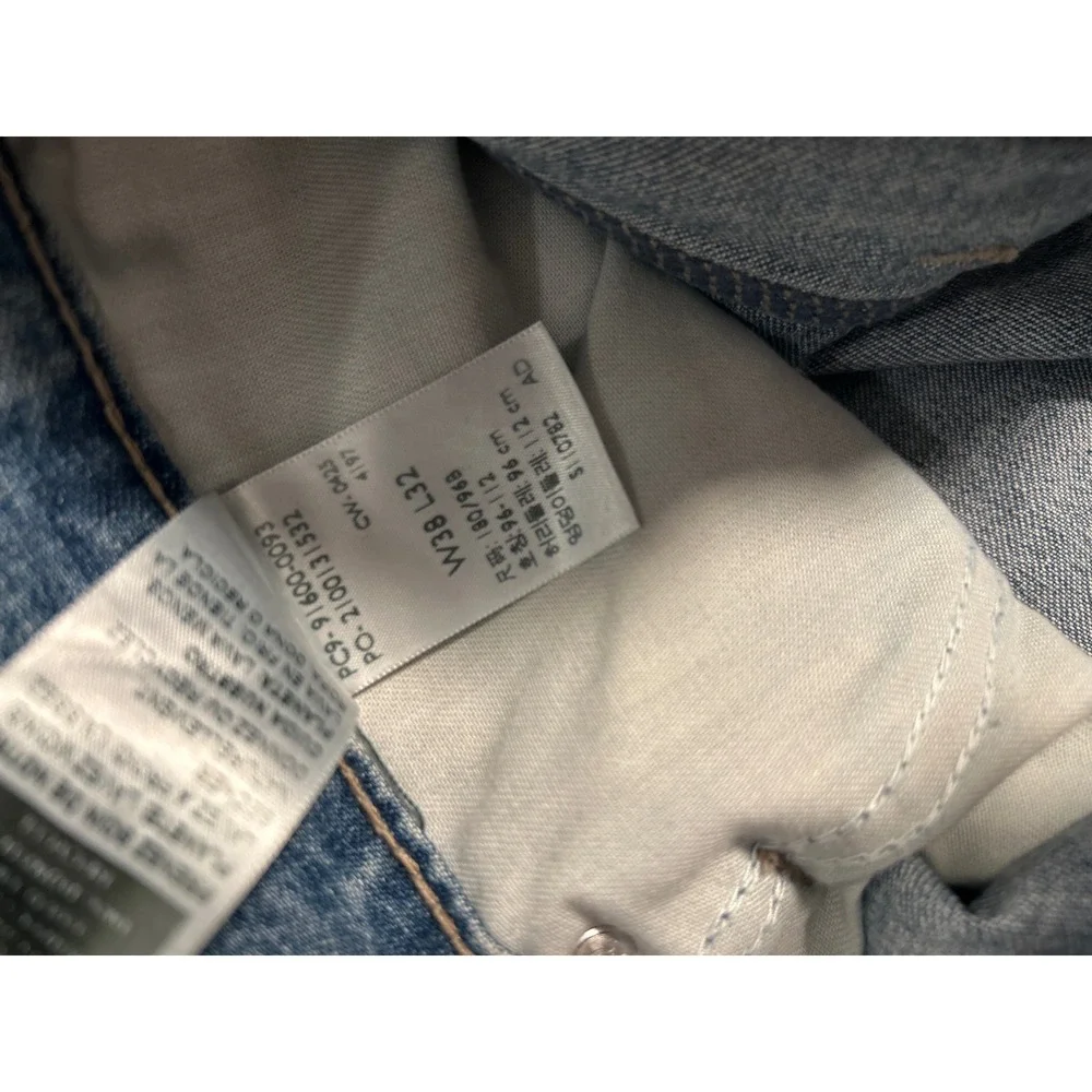Levi Strauss Signature Carpenter Jeans Mens 38x32 Light Wash NEW Workwear Denim